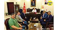 Viranşehir Bayiiler ve Bakkallar Odası Başkanı Eyyüp Kuranlıoğlu ile Yönetim Kurulu Üyeleri, Dönemin İlçe Kaymakamı Ömer Dereci 