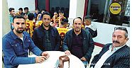 Viranşehir belediyespor Kulübü Başkanı Mahmut Ekinci, Teknik Heyetten İbrahim Kahraman, Garip Bahçeci ve Arkadaşı